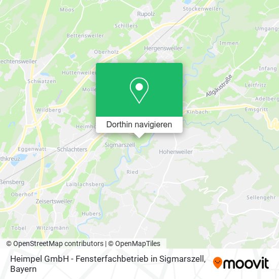 Heimpel GmbH - Fensterfachbetrieb in Sigmarszell Karte