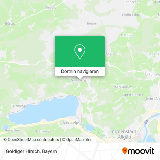 Goldiger Hirsch Karte