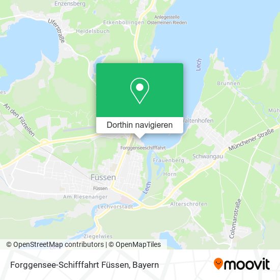Forggensee-Schifffahrt Füssen Karte