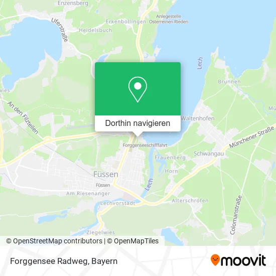 Forggensee Radweg Karte