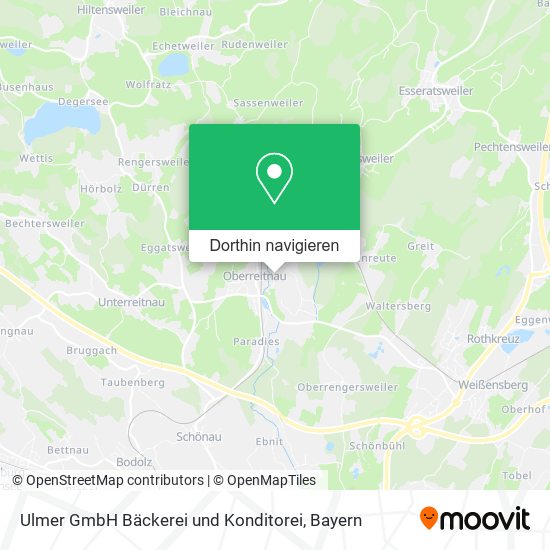 Ulmer GmbH Bäckerei und Konditorei Karte