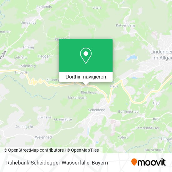 Ruhebank Scheidegger Wasserfälle Karte