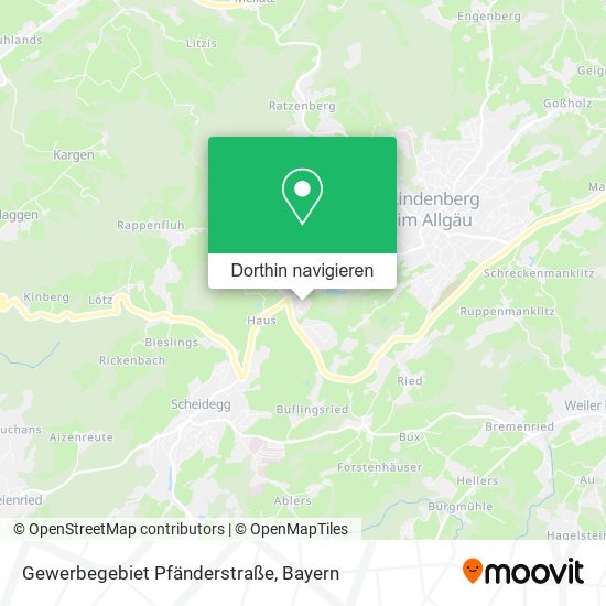 Gewerbegebiet Pfänderstraße Karte