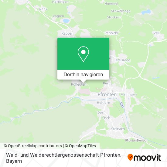 Wald- und Weiderechtlergenossenschaft Pfronten Karte