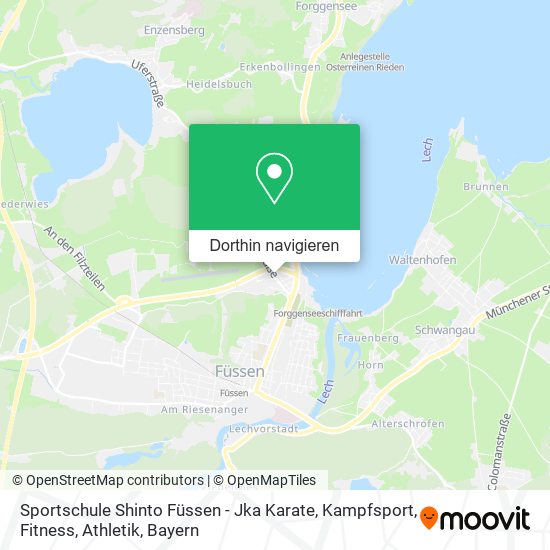 Sportschule Shinto Füssen - Jka Karate, Kampfsport, Fitness, Athletik Karte