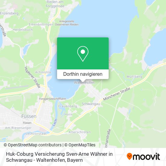 Huk-Coburg Versicherung Sven-Arne Wähner in Schwangau - Waltenhofen Karte