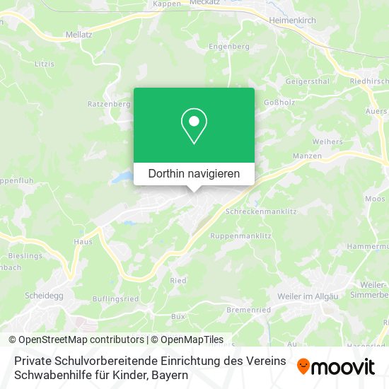 Private Schulvorbereitende Einrichtung des Vereins Schwabenhilfe für Kinder Karte