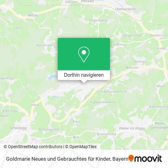 Goldmarie Neues und Gebrauchtes für Kinder Karte