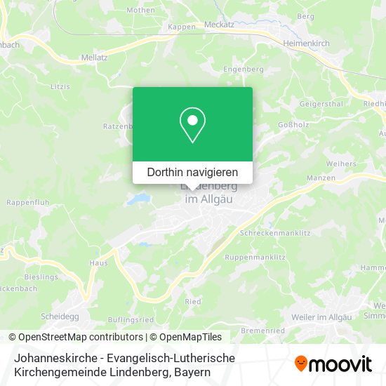 Johanneskirche - Evangelisch-Lutherische Kirchengemeinde Lindenberg Karte