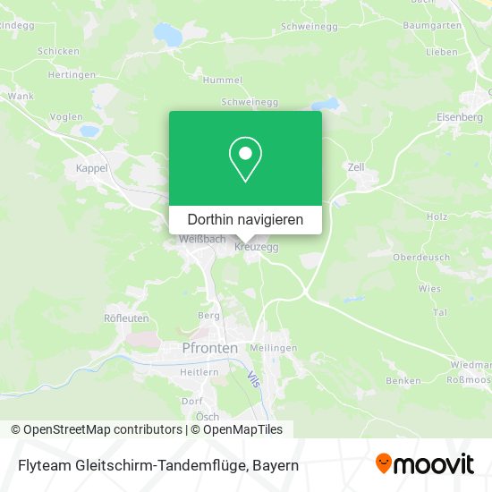 Flyteam Gleitschirm-Tandemflüge Karte