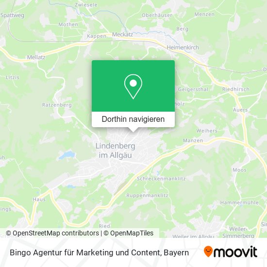 Bingo Agentur für Marketing und Content Karte