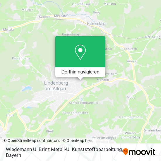 Wiedemann U. Brinz Metall-U. Kunststoffbearbeitung Karte
