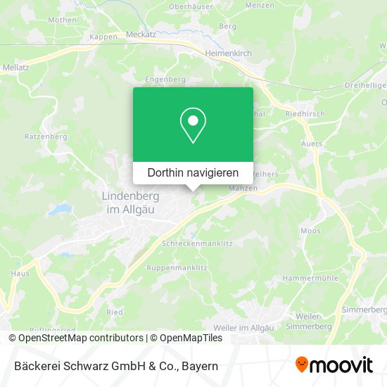 Bäckerei Schwarz GmbH & Co. Karte