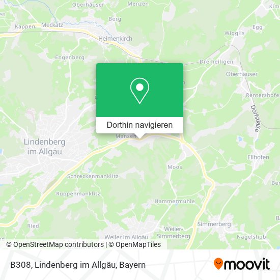 B308, Lindenberg im Allgäu Karte