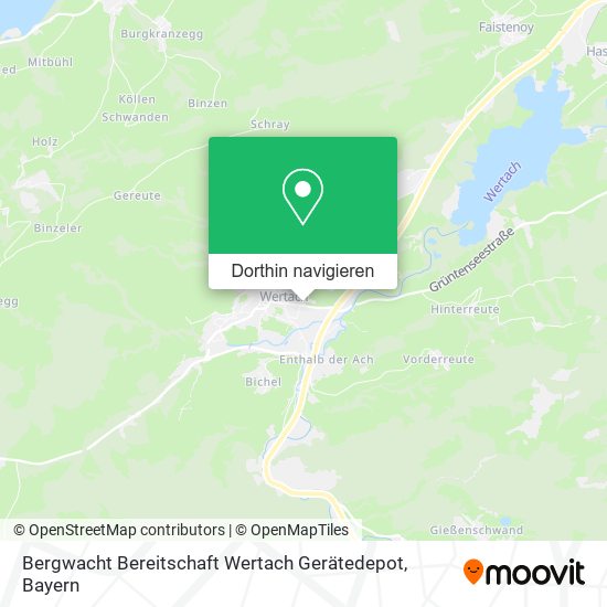 Bergwacht Bereitschaft Wertach Gerätedepot Karte