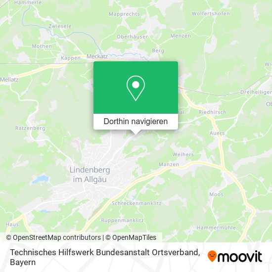 Technisches Hilfswerk Bundesanstalt Ortsverband Karte