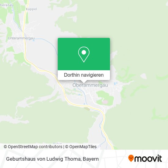 Geburtshaus von Ludwig Thoma Karte