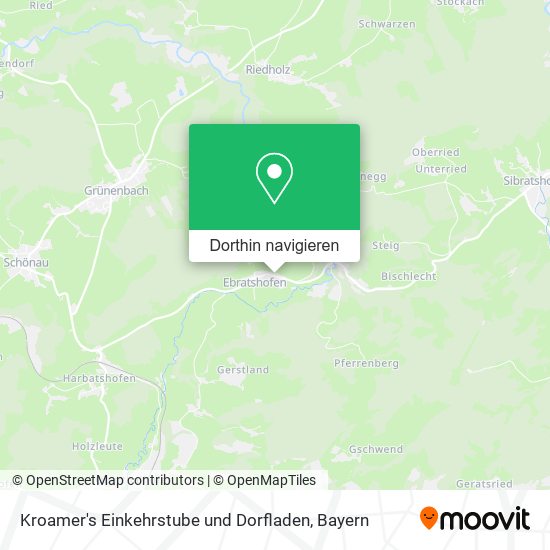 Kroamer's Einkehrstube und Dorfladen Karte