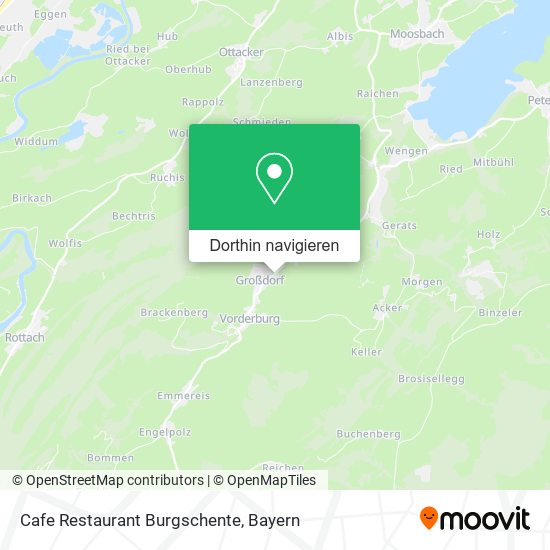 Cafe Restaurant Burgschente Karte