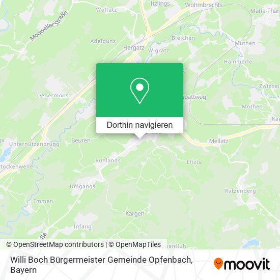 Willi Boch Bürgermeister Gemeinde Opfenbach Karte