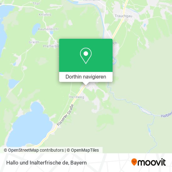 Hallo und Inalterfrische de Karte