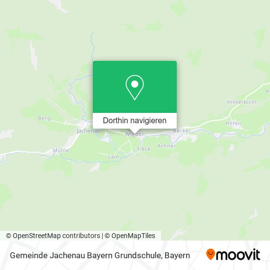 Gemeinde Jachenau Bayern Grundschule Karte