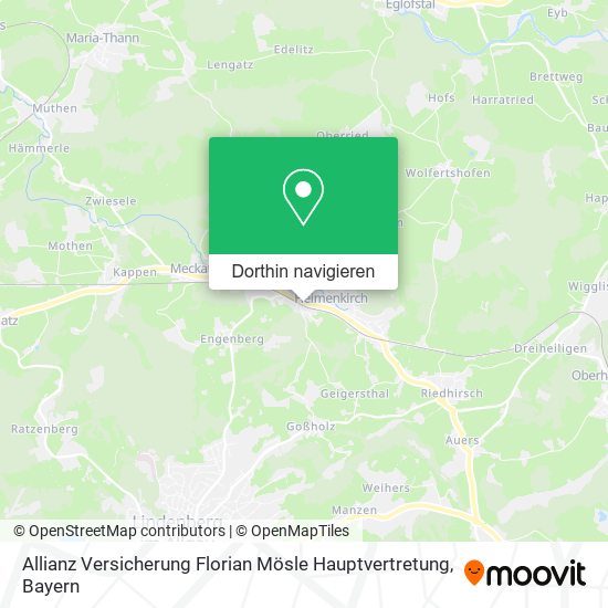Allianz Versicherung Florian Mösle Hauptvertretung Karte