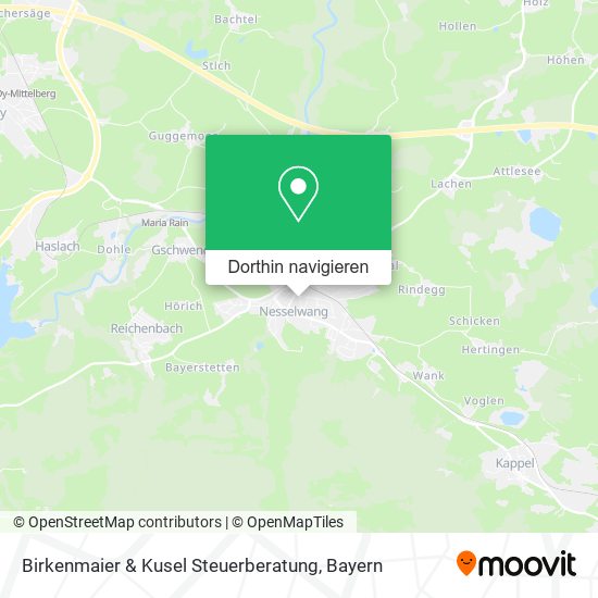 Birkenmaier & Kusel Steuerberatung Karte