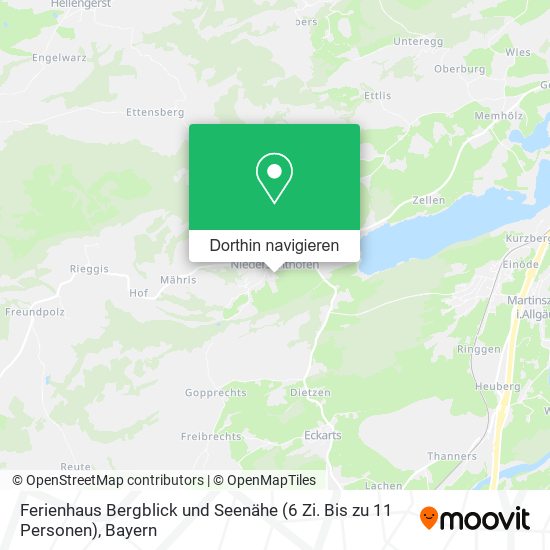 Ferienhaus Bergblick und Seenähe (6 Zi. Bis zu 11 Personen) Karte