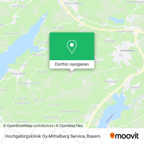Hochgebirgsklinik Oy-Mittelberg Service Karte