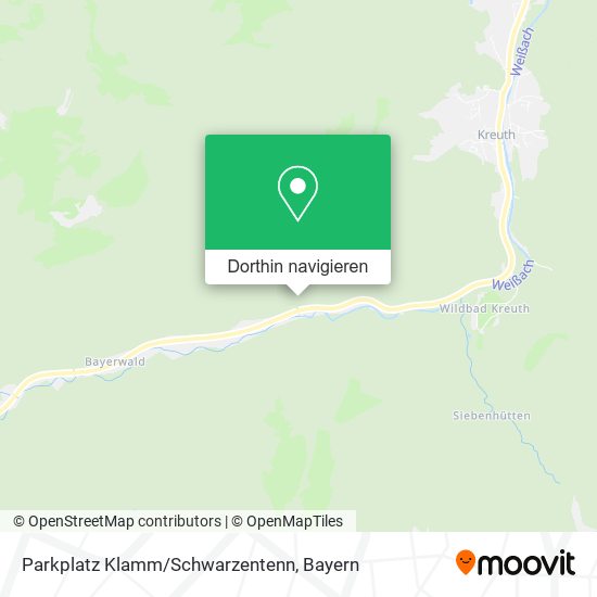 Parkplatz Klamm/Schwarzentenn Karte