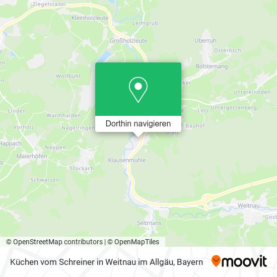 Küchen vom Schreiner in Weitnau im Allgäu Karte