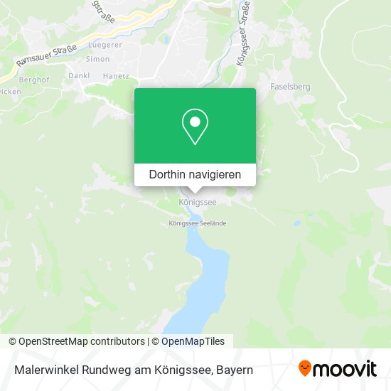 Malerwinkel Rundweg am Königssee Karte