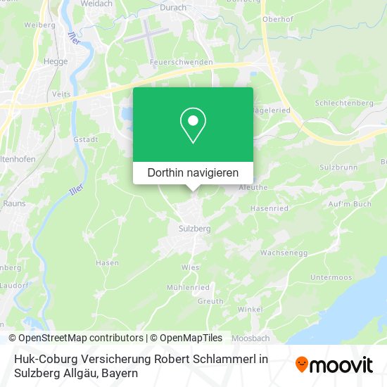 Huk-Coburg Versicherung Robert Schlammerl in Sulzberg Allgäu Karte