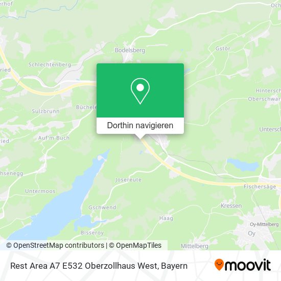 Rest Area A7 E532 Oberzollhaus West Karte