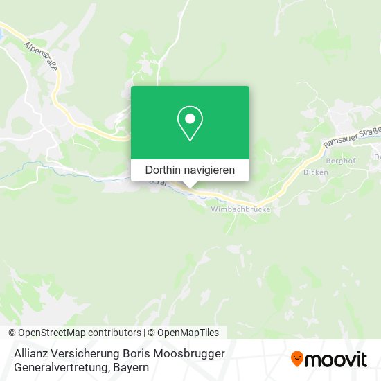 Allianz Versicherung Boris Moosbrugger Generalvertretung Karte
