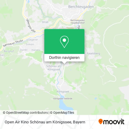Open Air Kino Schönau am Königssee Karte