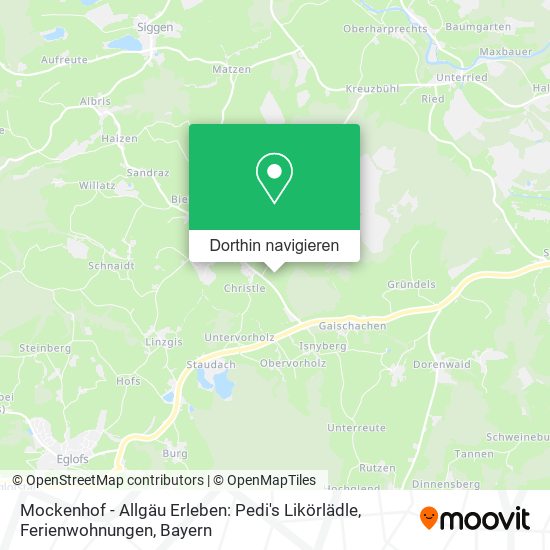 Mockenhof - Allgäu Erleben: Pedi's Likörlädle, Ferienwohnungen Karte