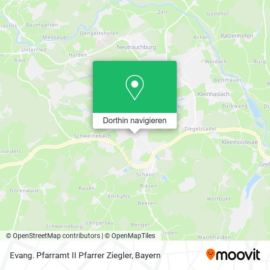 Evang. Pfarramt II Pfarrer Ziegler Karte