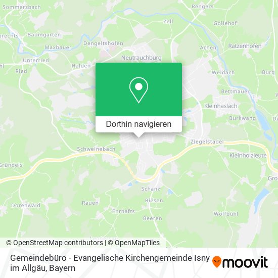 Gemeindebüro - Evangelische Kirchengemeinde Isny im Allgäu Karte