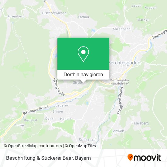 Beschriftung & Stickerei Baar Karte