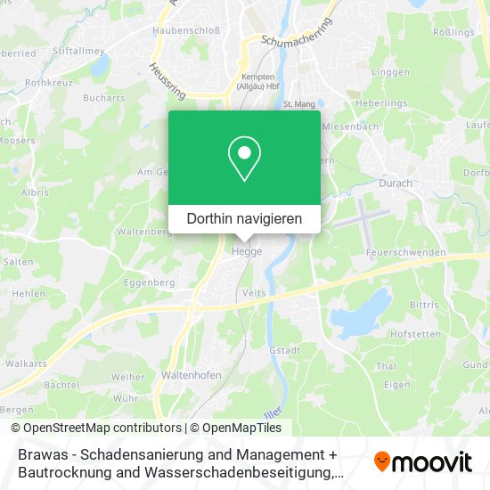 Brawas - Schadensanierung and Management + Bautrocknung and Wasserschadenbeseitigung Karte