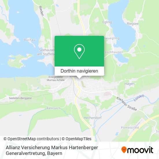 Allianz Versicherung Markus Hartenberger Generalvertretung Karte