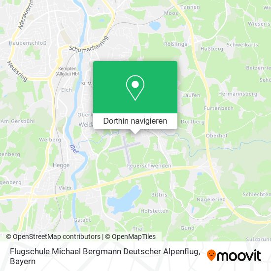 Flugschule Michael Bergmann Deutscher Alpenflug Karte
