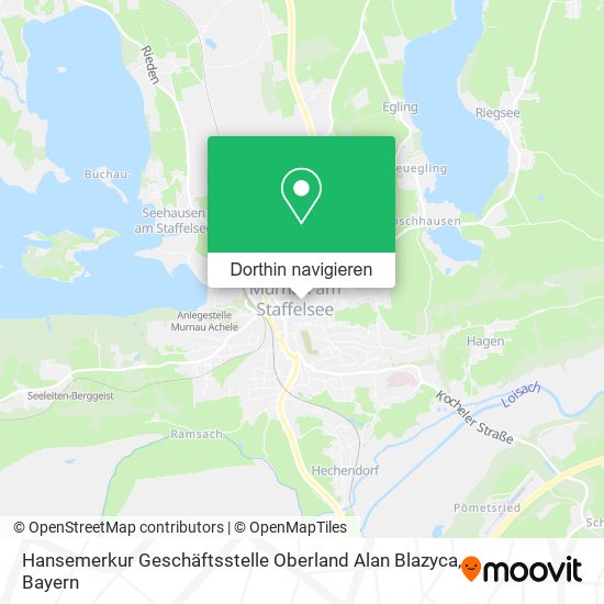 Hansemerkur Geschäftsstelle Oberland Alan Blazyca Karte