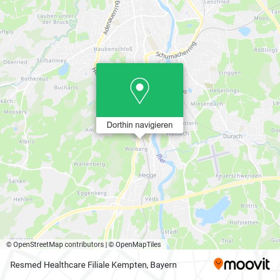 Resmed Healthcare Filiale Kempten Karte