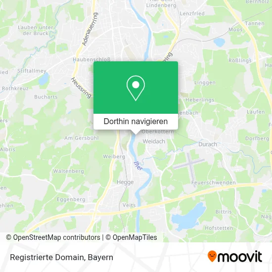 Registrierte Domain Karte