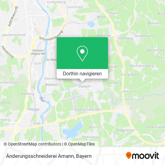 Änderungsschneiderei Amann Karte