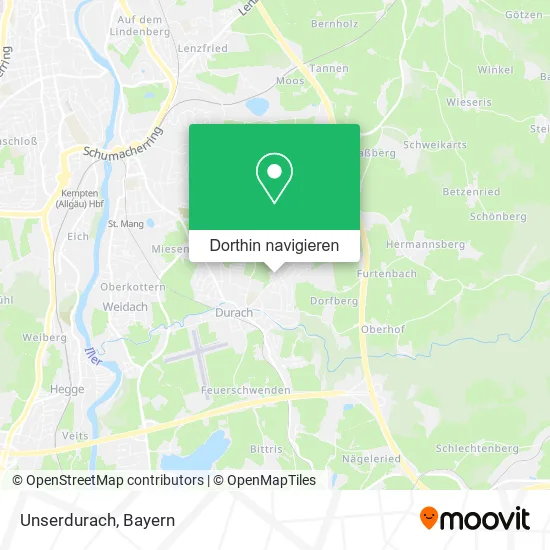 Unserdurach Karte