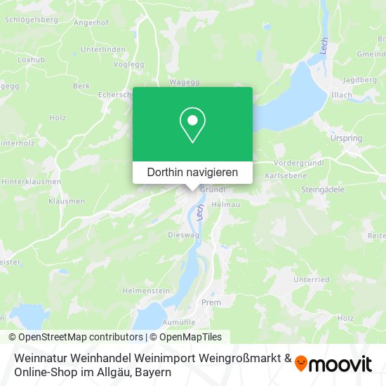 Weinnatur Weinhandel Weinimport Weingroßmarkt & Online-Shop im Allgäu Karte